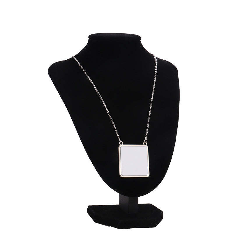 NLS65-Sublimation Square Necklace