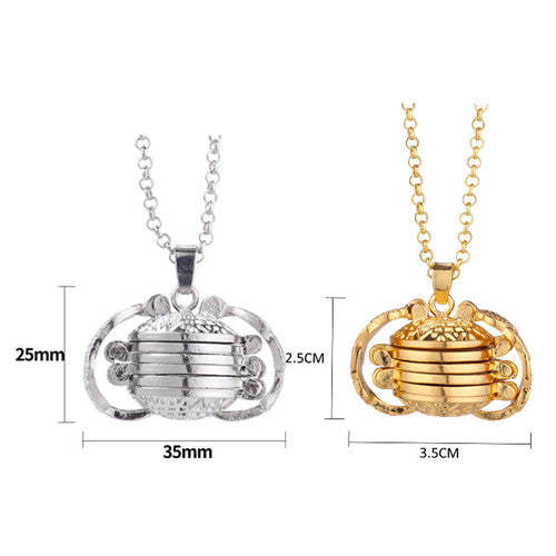 NLS38-Sublimation Sweet Memories Angel Wings Photo Necklaces