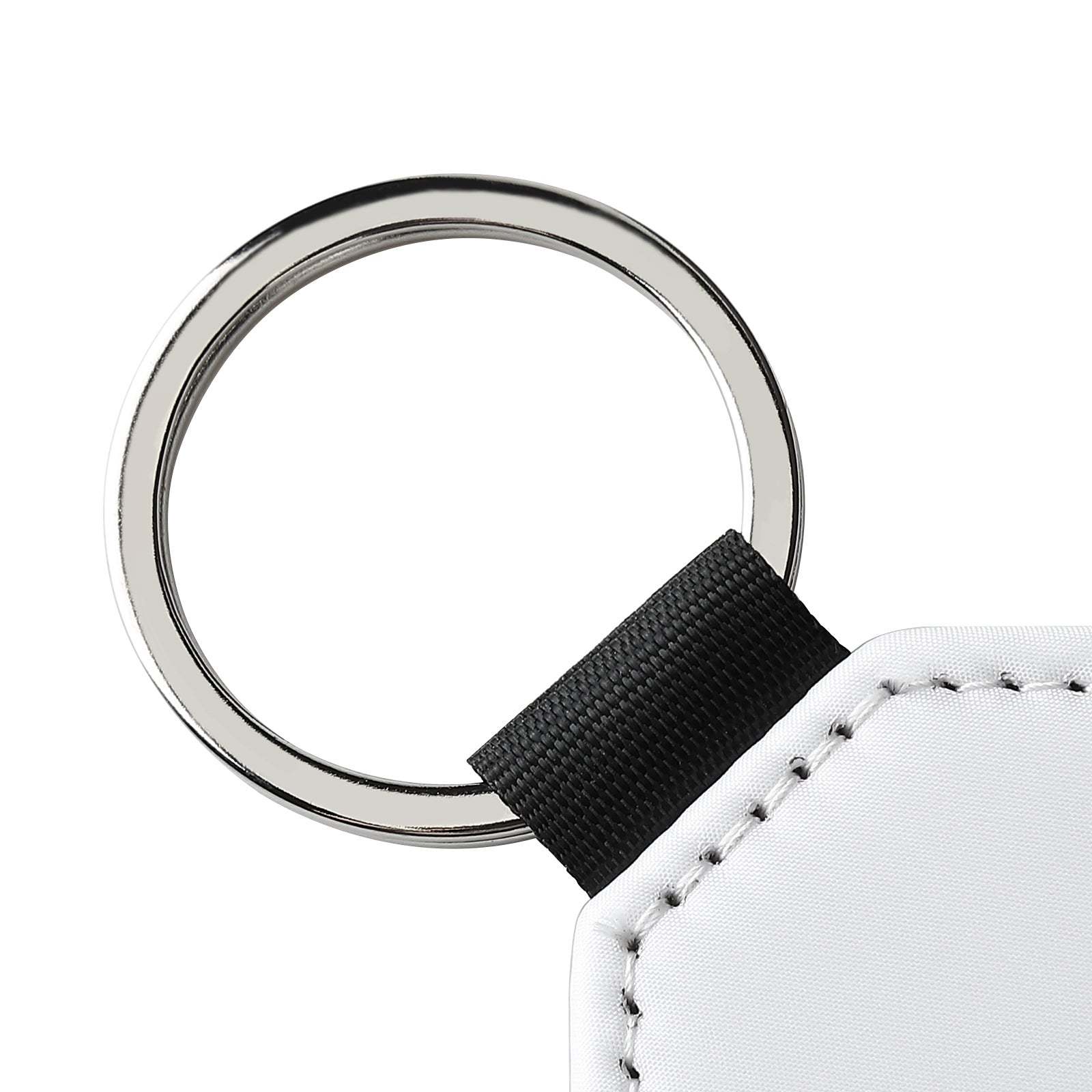 PUK08-Sublimation PU Leather Double Sided Keychain