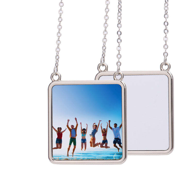 NLS65-Sublimation Square Necklace