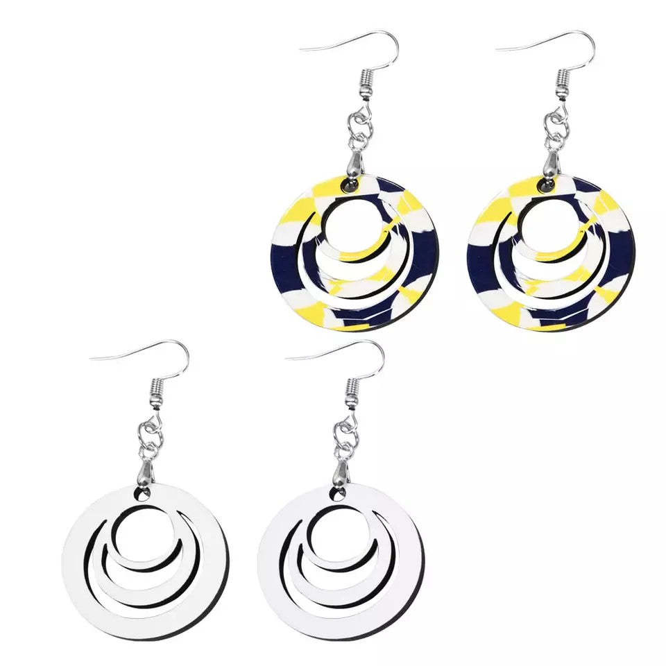 ERG10-Sublimation MDF Circle Hoop Earring