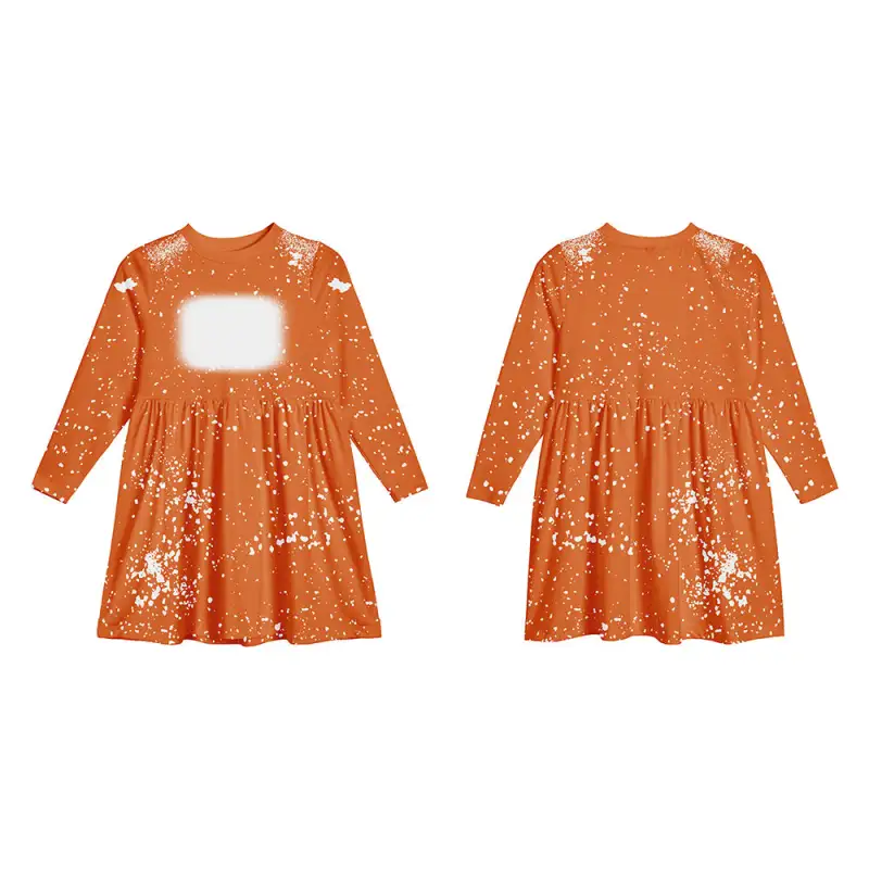 DRE04-Sublimation Baby Kid Bleach Dress