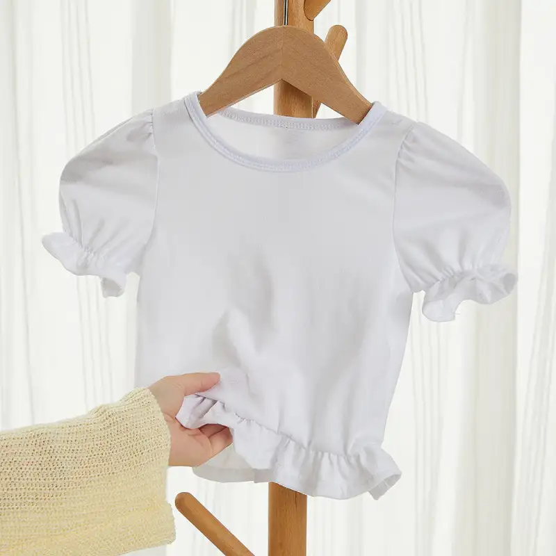 DRE02-Sublimation Puff Sleeve T-shirt for Kid