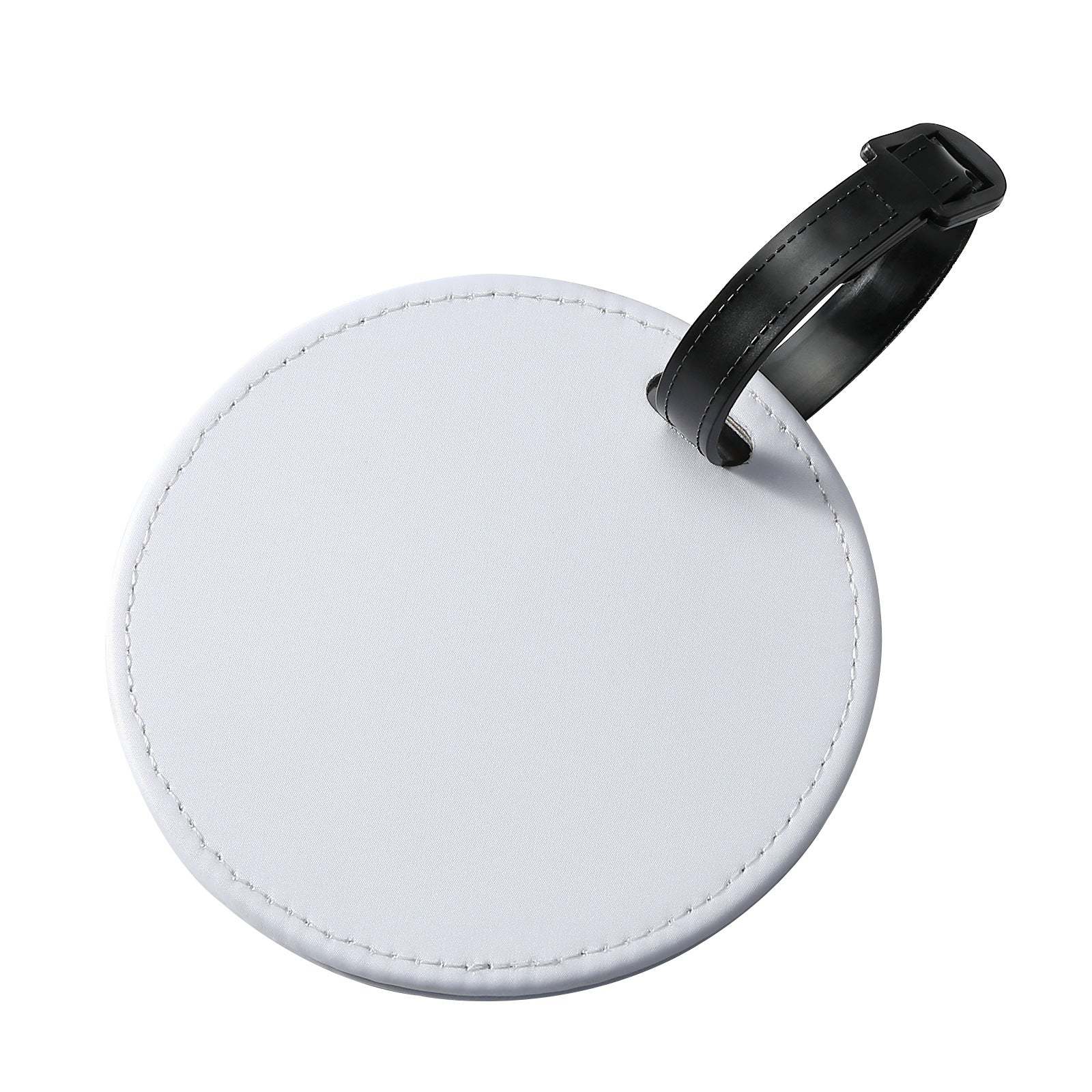 PUL08-Sublimation Round PU Leather Luggage Tag