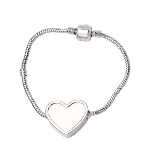 SPB08-Sublimation Heart Shape Bracelet