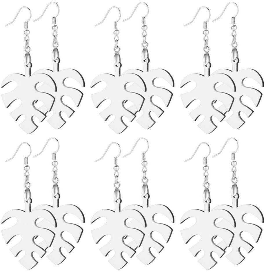 ERG12-Sublimation MDF Banana Leaf Earring