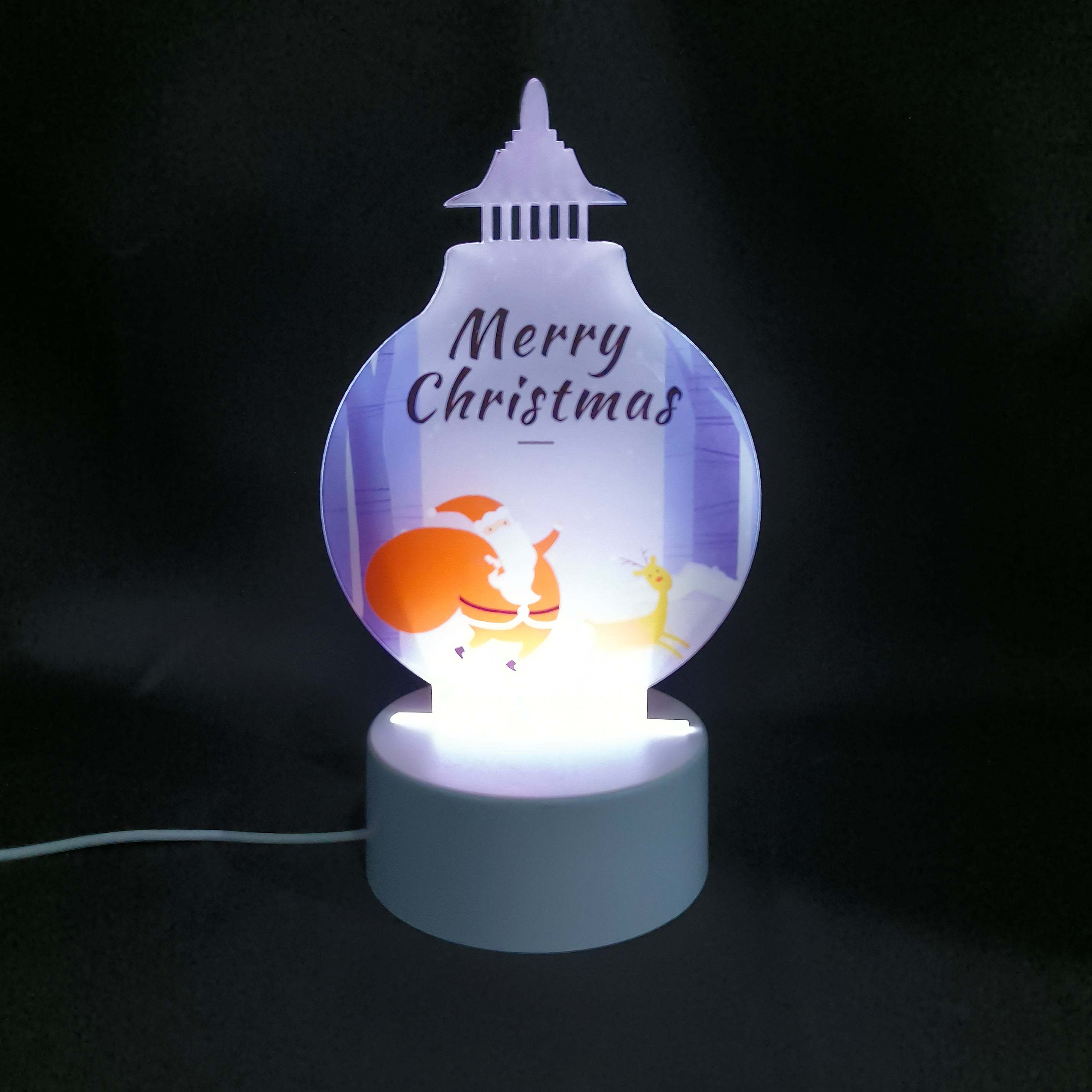 CHLP01-Sublimation Christmas Lamp ( Round )