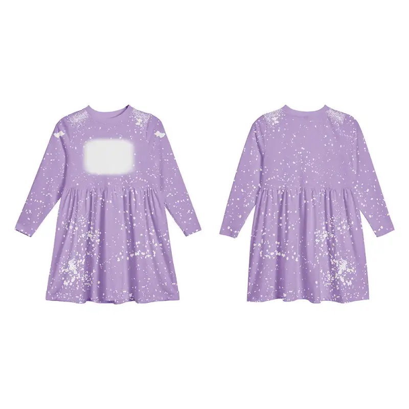 DRE04-Sublimation Baby Kid Bleach Dress