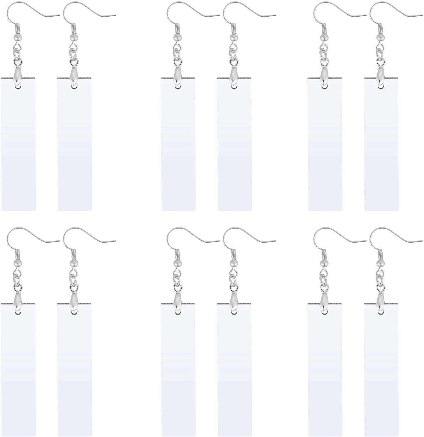 ERG16-Sublimation MDF Rectangle Earrings