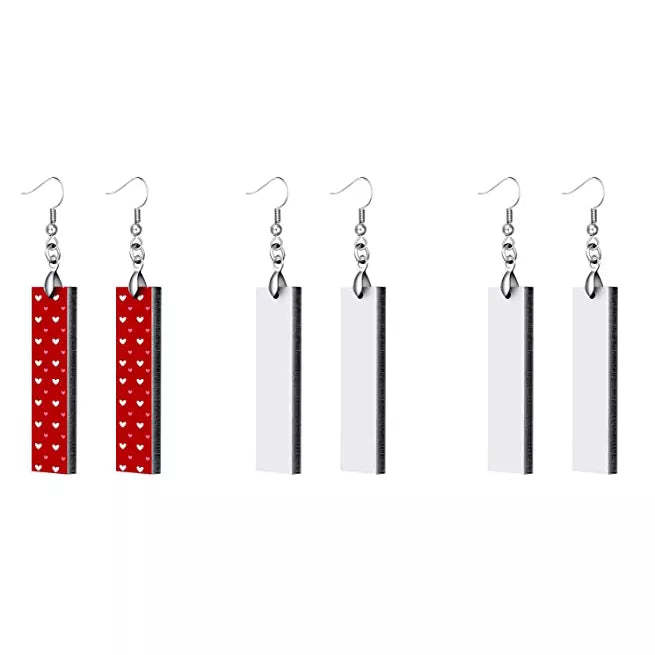 ERG16-Sublimation MDF Rectangle Earrings