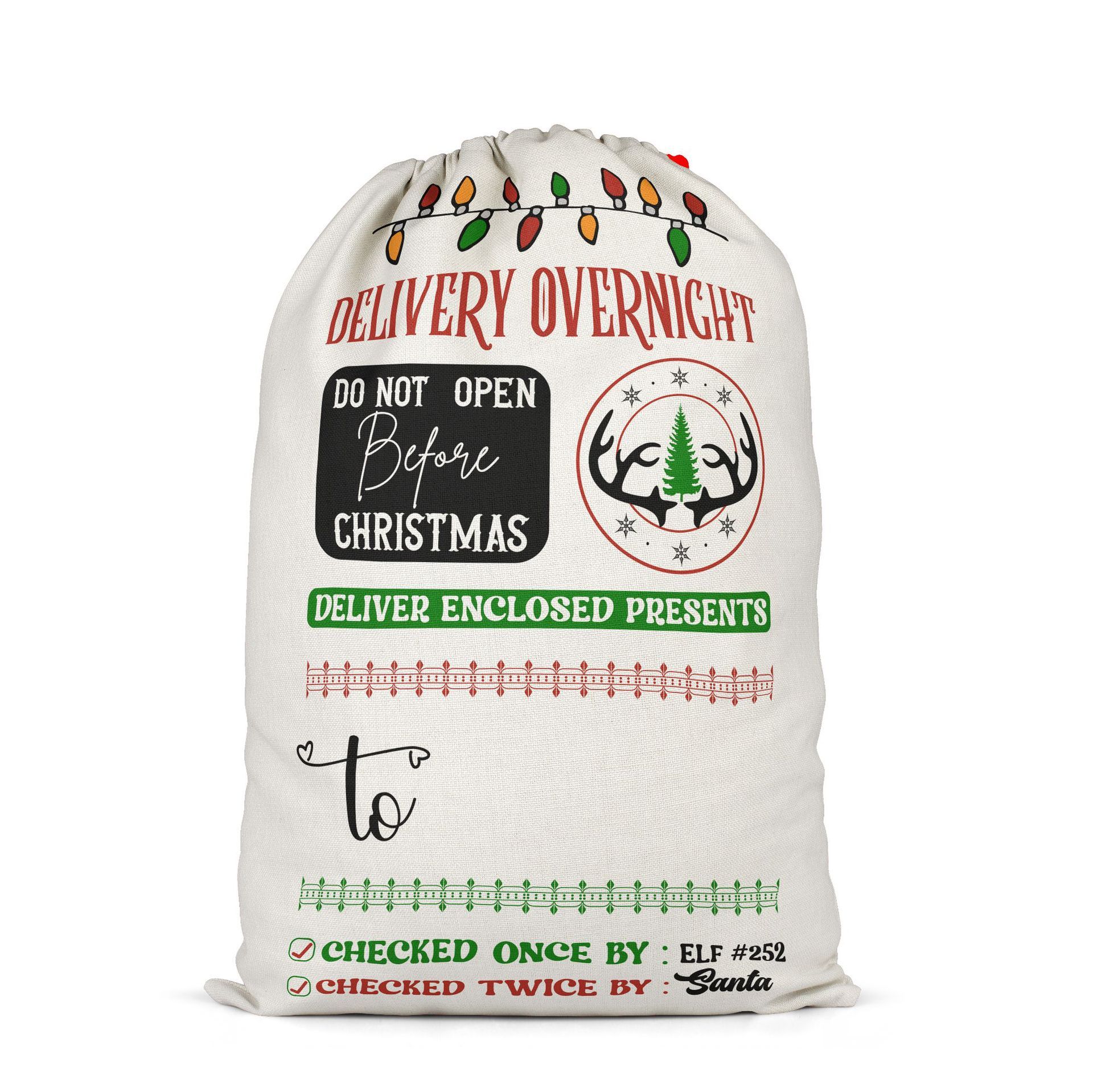 SSQ49-Sublimation Christmas Santa Sack
