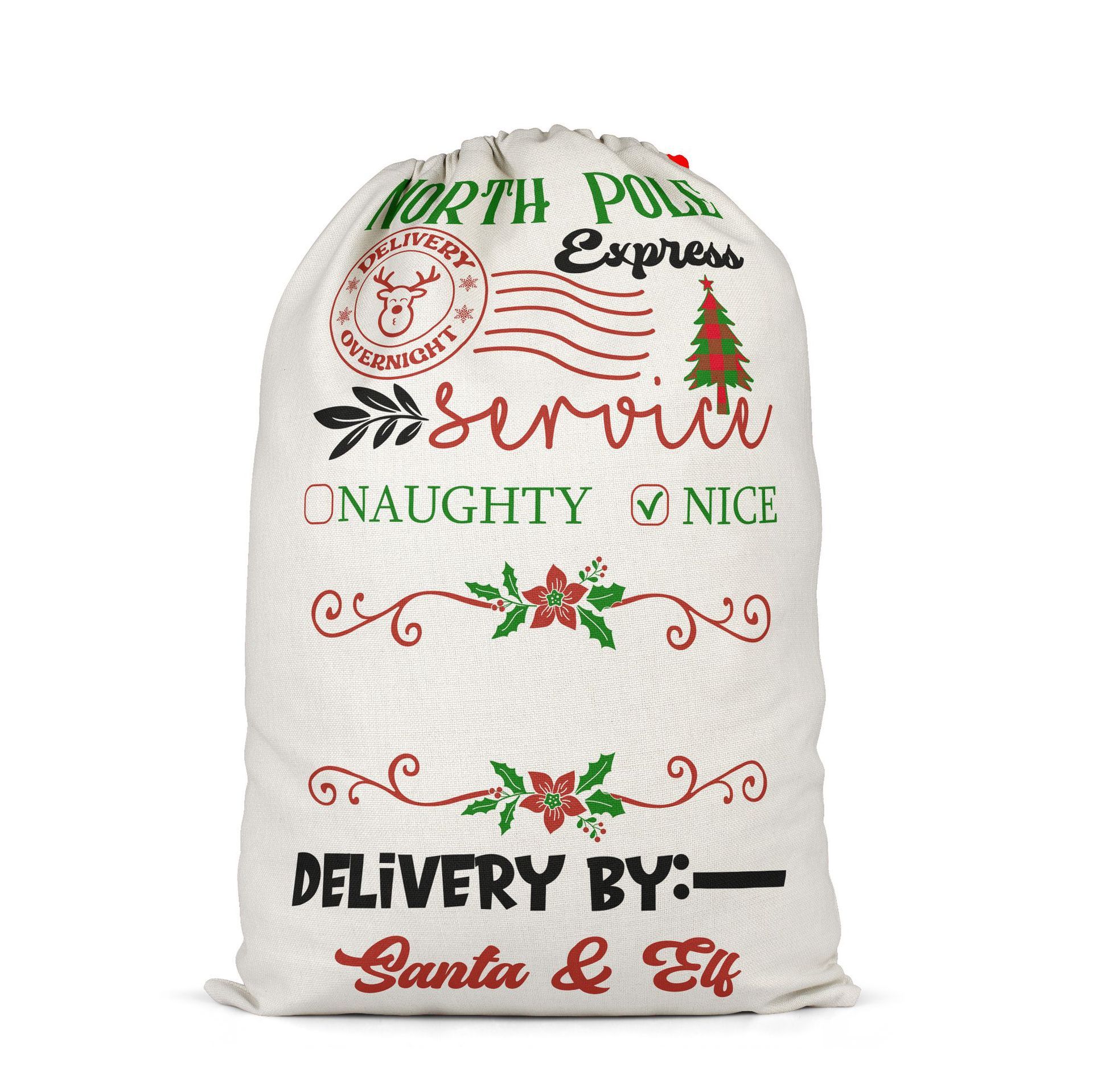 SSQ49-Sublimation Christmas Santa Sack