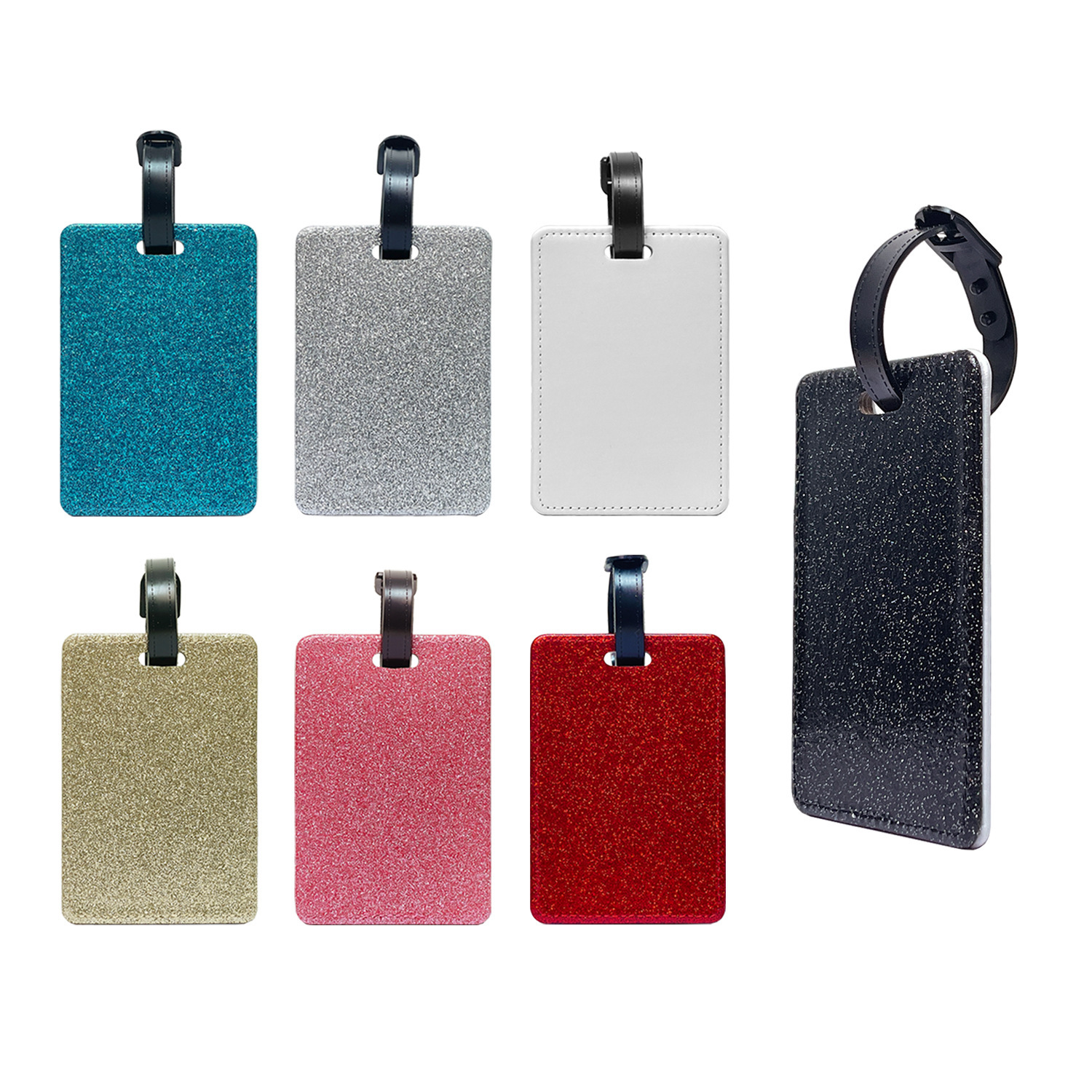 PUL07-Sublimation PU Leather Luggage Tag