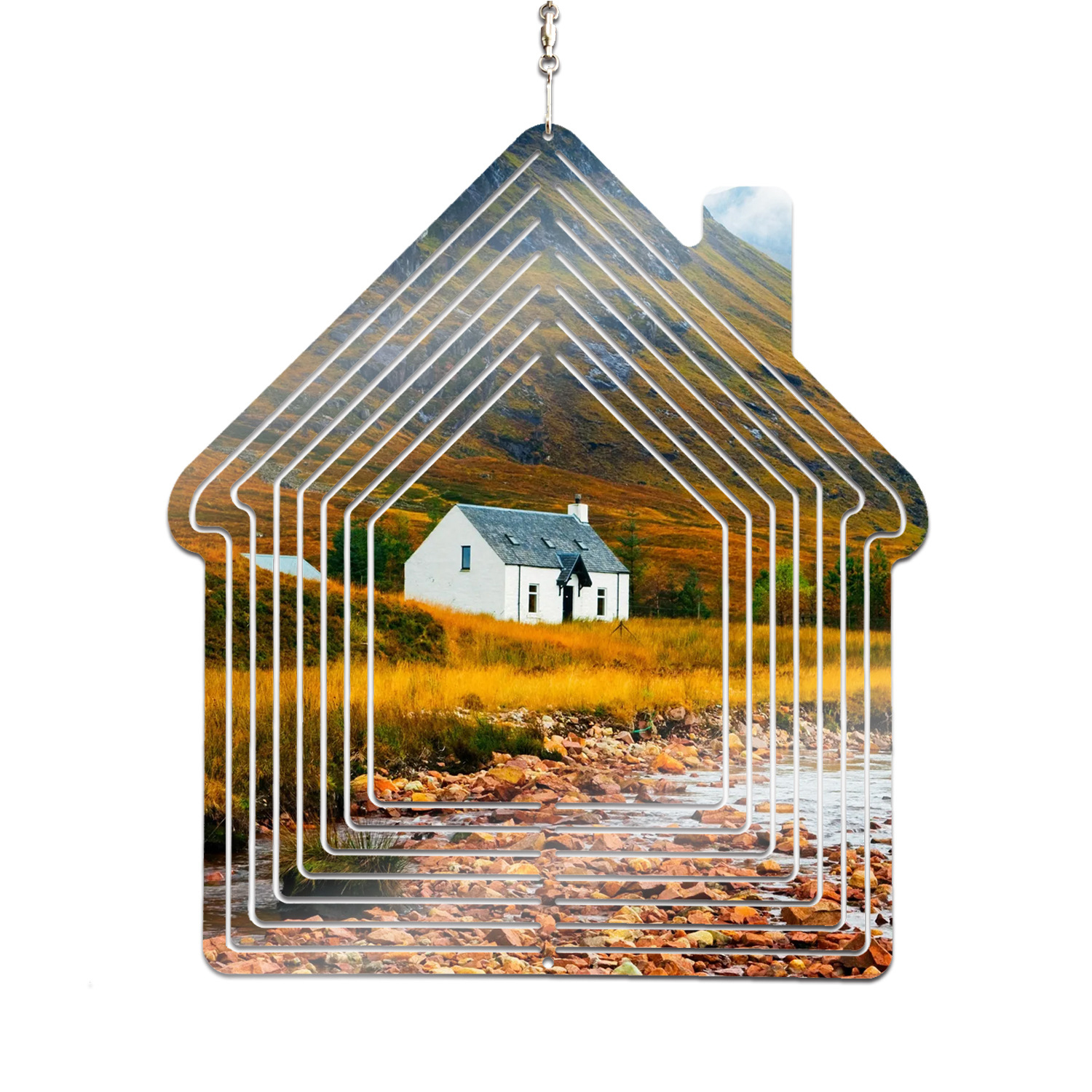 WSP02-Sublimation House Wind Spinner