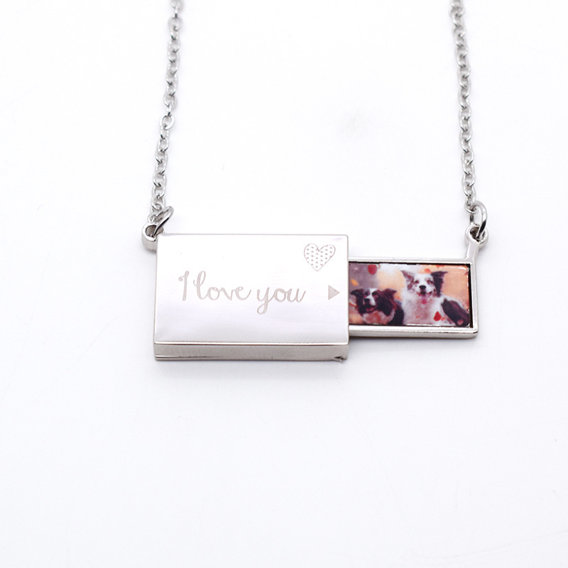 NLS71-Sublimation I LOVE YOU Necklace