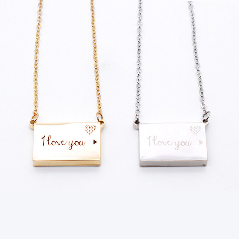 NLS71-Sublimation I LOVE YOU Necklace