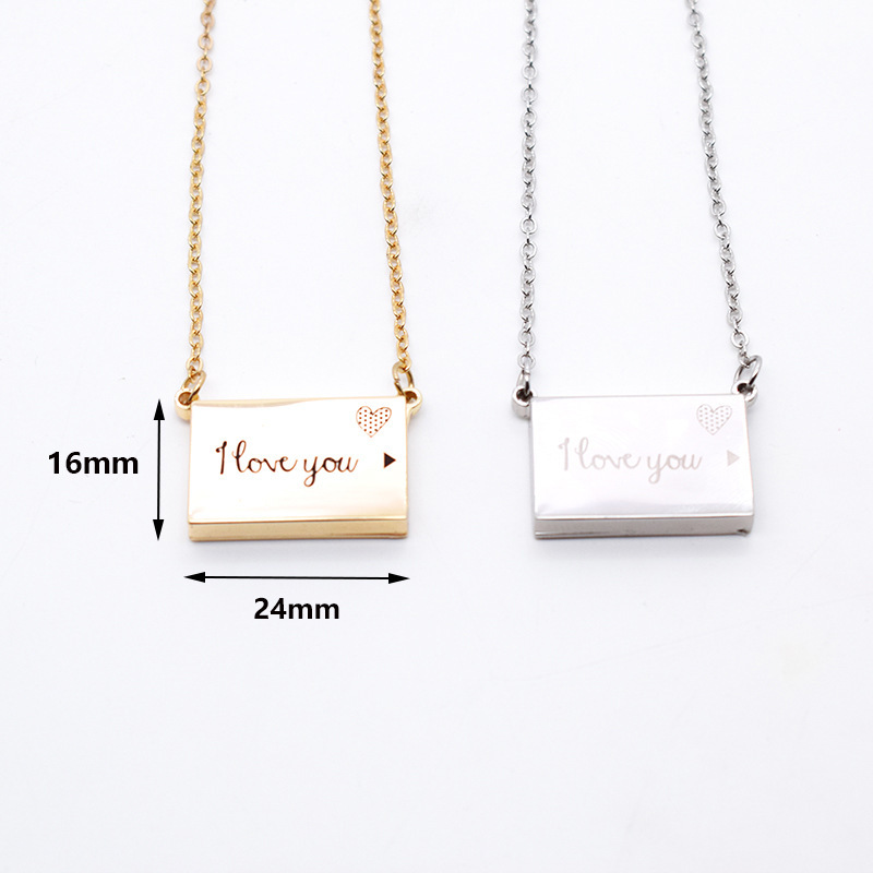NLS71-Sublimation I LOVE YOU Necklace