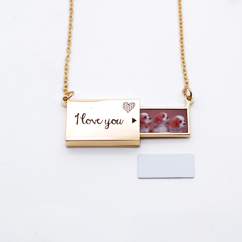 NLS71-Sublimation I LOVE YOU Necklace