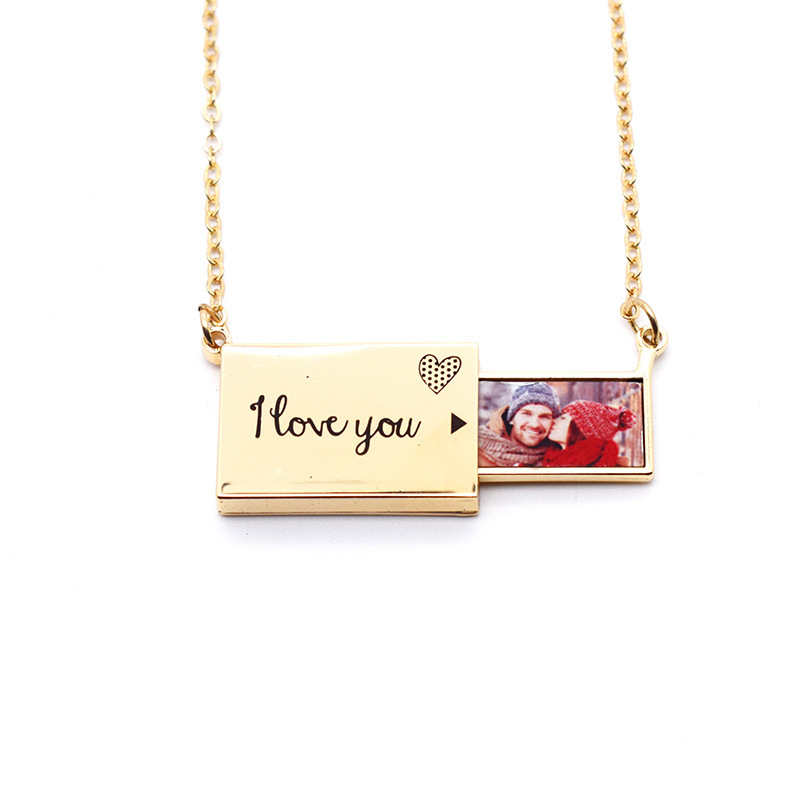 NLS71-Sublimation I LOVE YOU Necklace