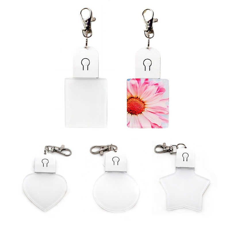 LIK01-Sublimation Led 7 Colors Light Keychain
