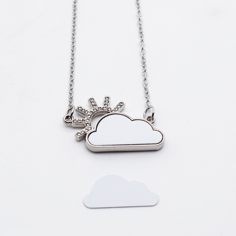 NLS72-Sublimation Sun and Cloud Necklace