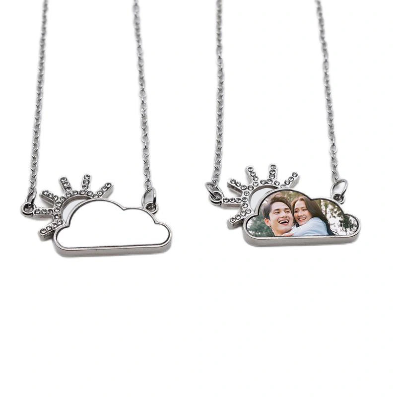 NLS72-Sublimation Sun and Cloud Necklace