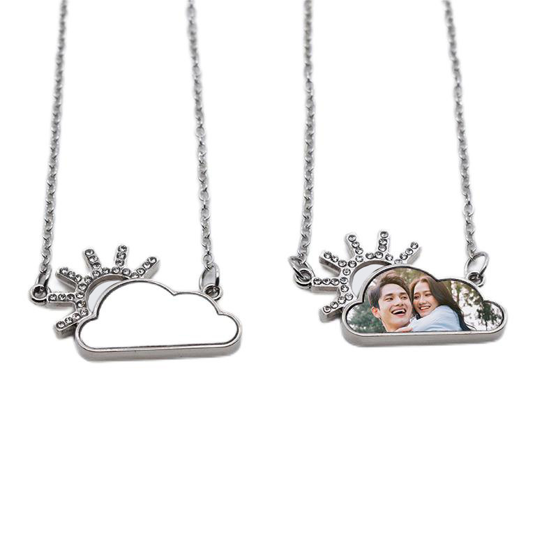 NLS72-Sublimation Sun and Cloud Necklace