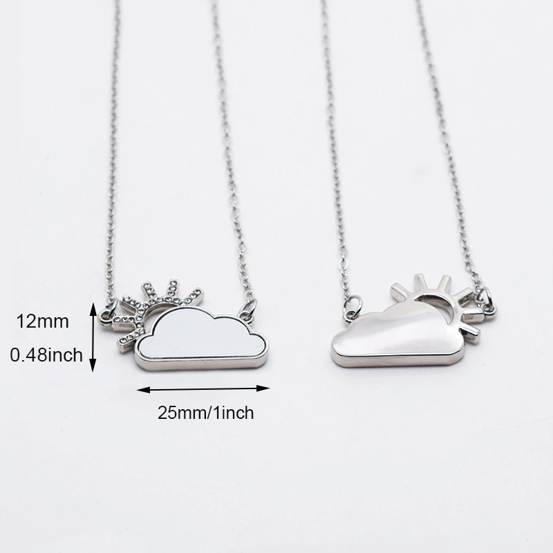 NLS72-Sublimation Sun and Cloud Necklace