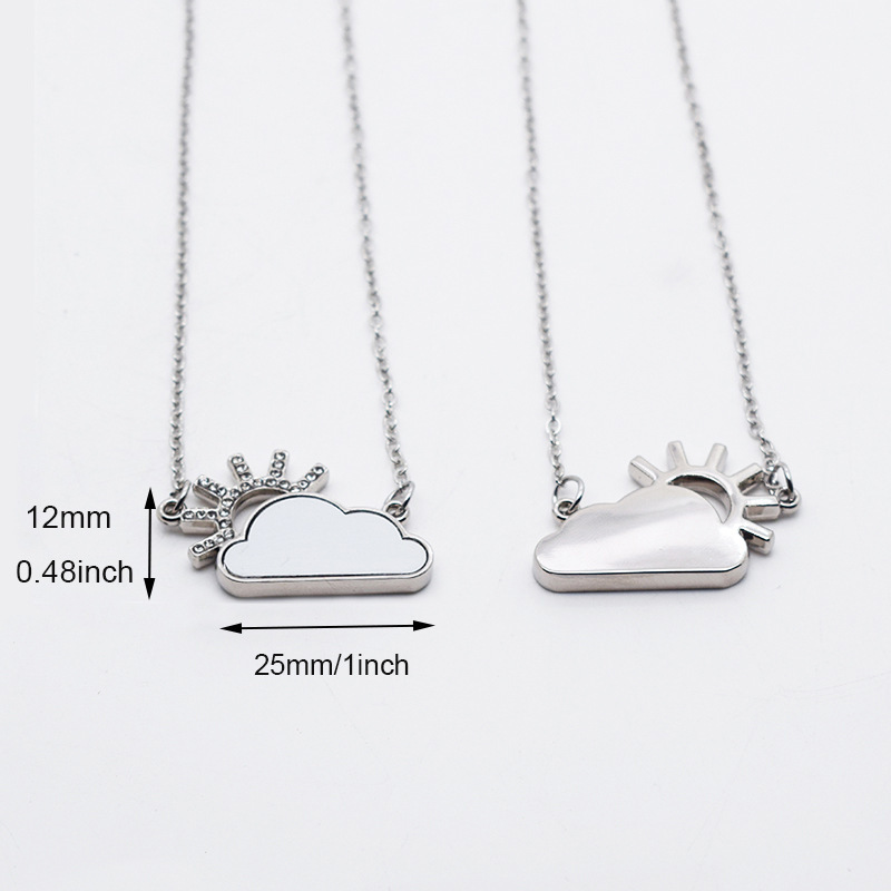 NLS72-Sublimation Sun and Cloud Necklace