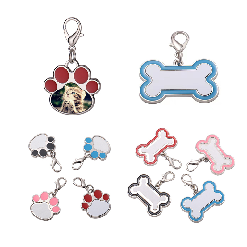 DTS01-Sublimation Paw Shape Pet Tag