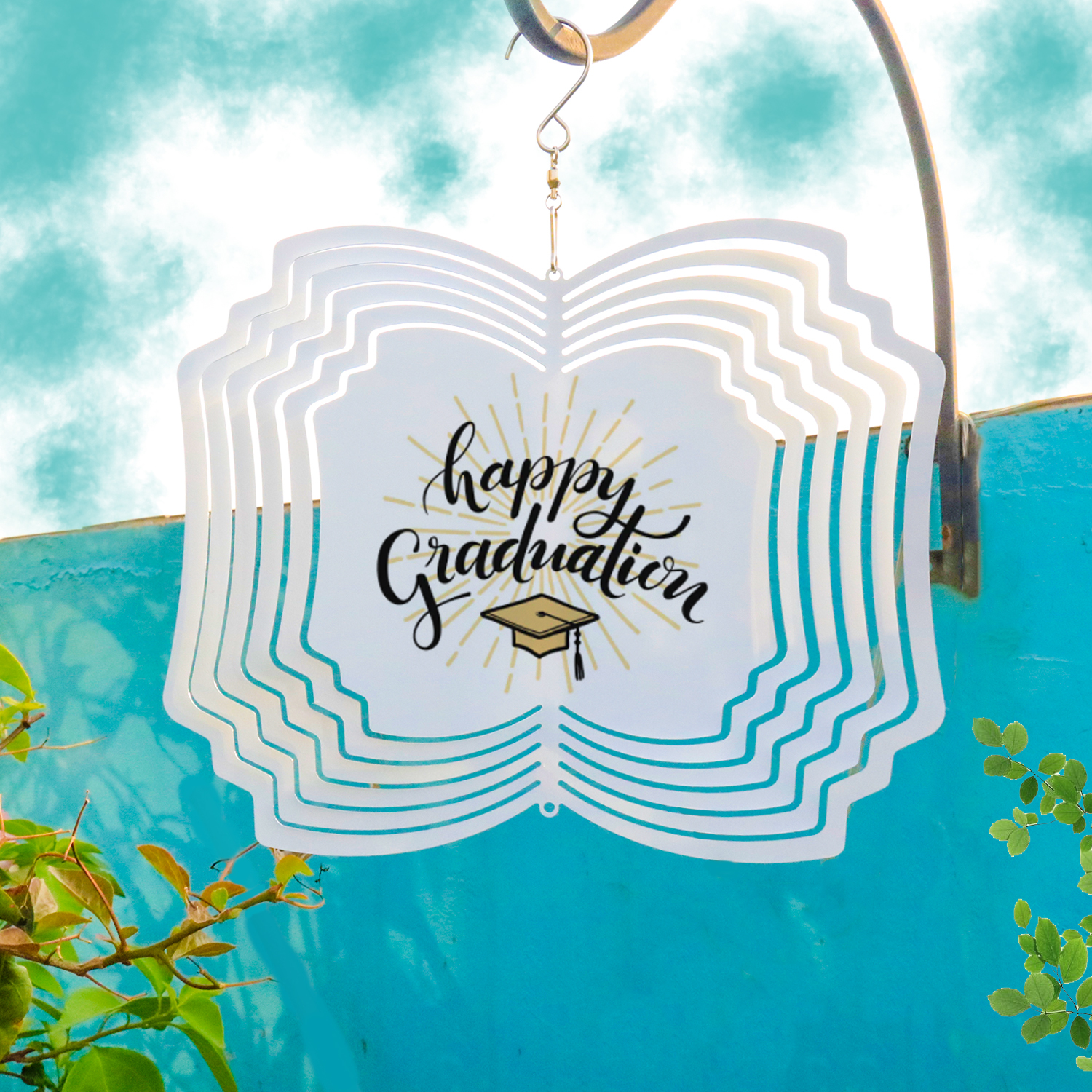 WSP23-Sublimation Book Wind Spinner