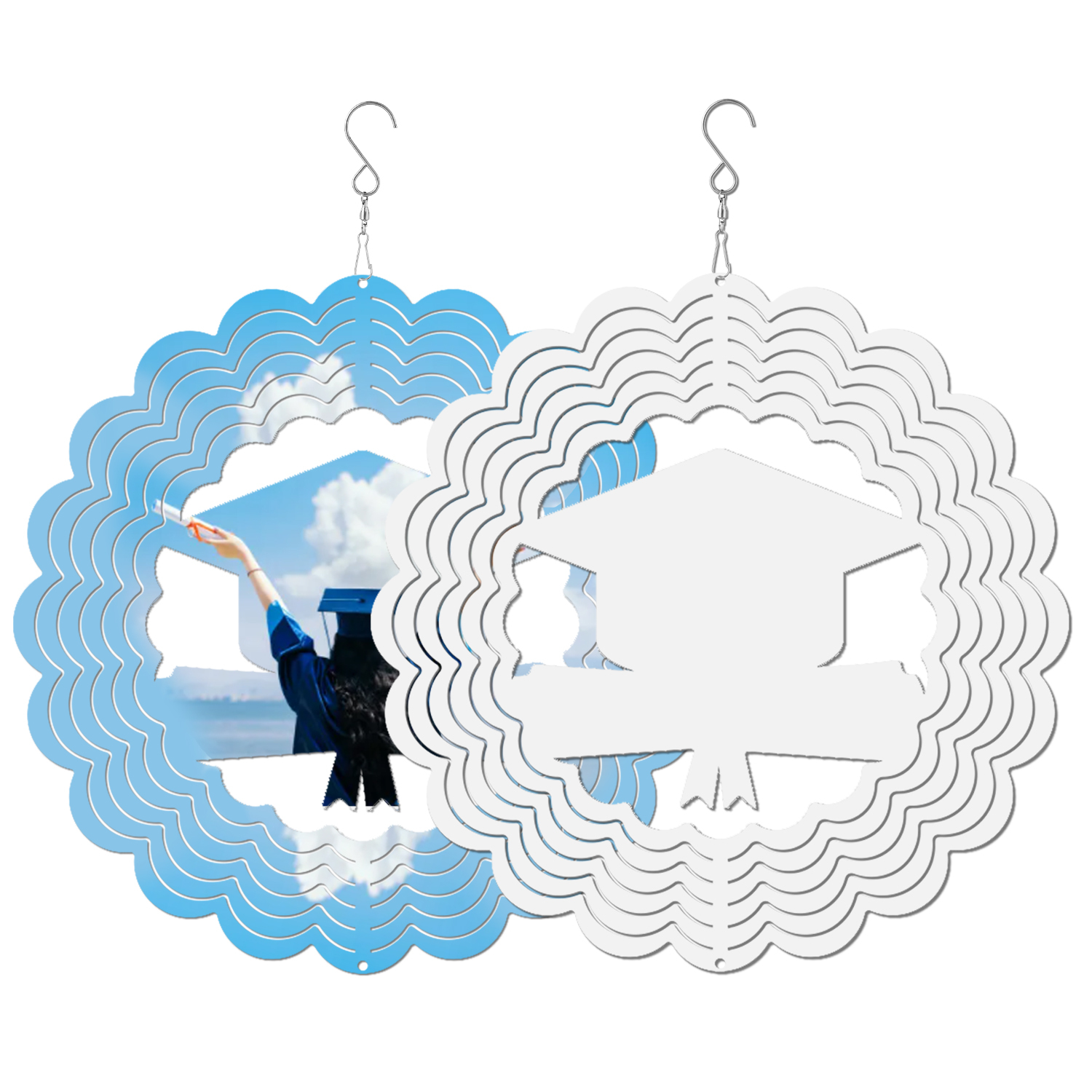 WSP21-Sublimation Bachelor Cap Wind Spinner