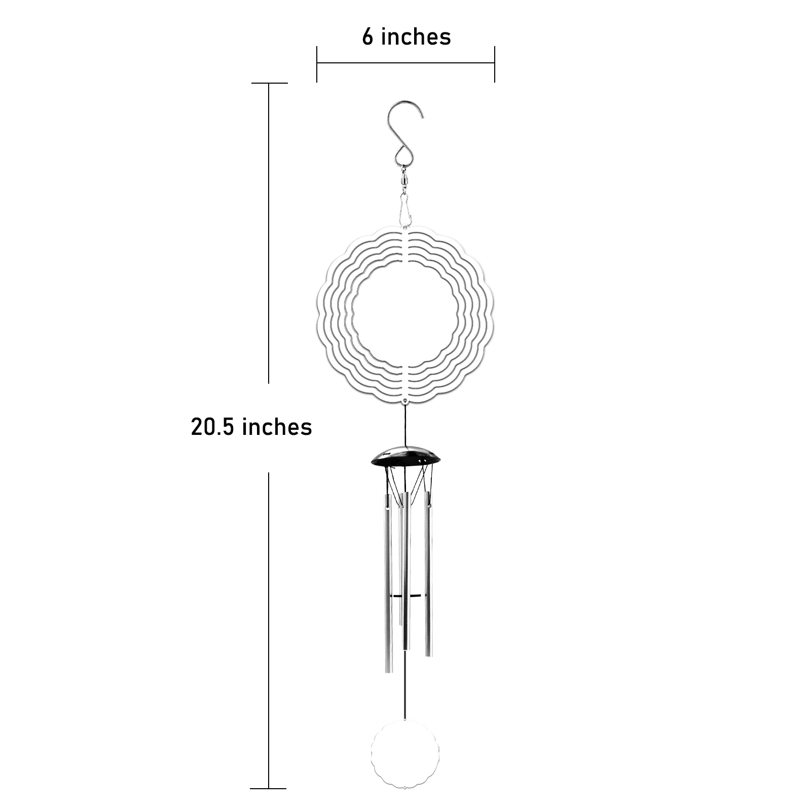 WSP25-Sublimation Wind Spinner With Wind-rotated aluminum tube