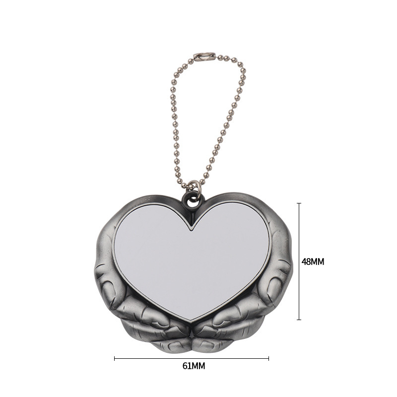 ACH05-Sublimation Heart In Hands Car Charm