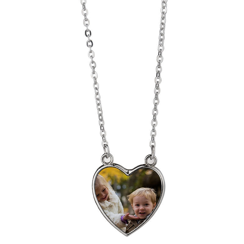 NLS65-Sublimation Square / Heart Necklace