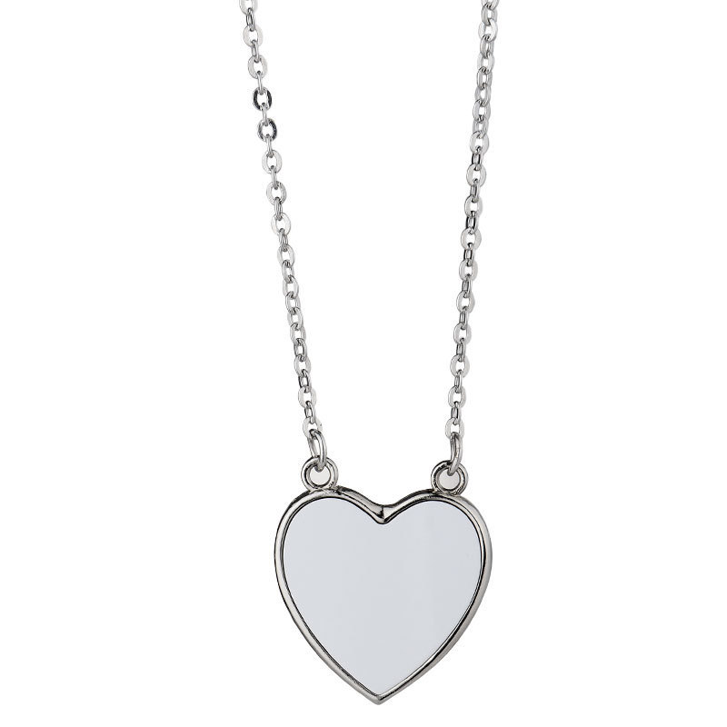 NLS65-Sublimation Square / Heart Necklace