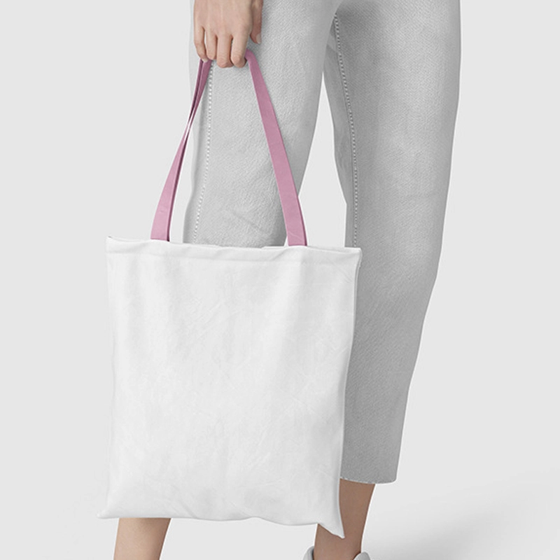 TBG23-Sublimation Tote Bag With Color Handle
