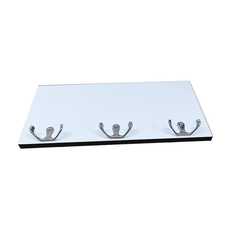 MKH05-Sublimation MDF Clothes/Key hanger-3 Hooks