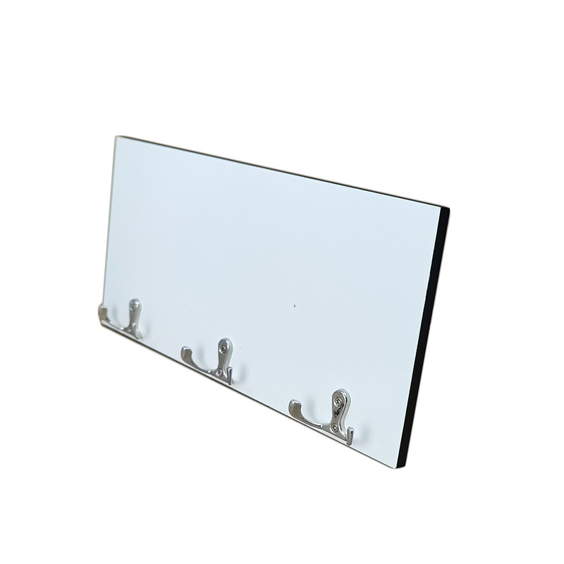 MKH05-Sublimation MDF Clothes/Key hanger-3 Hooks