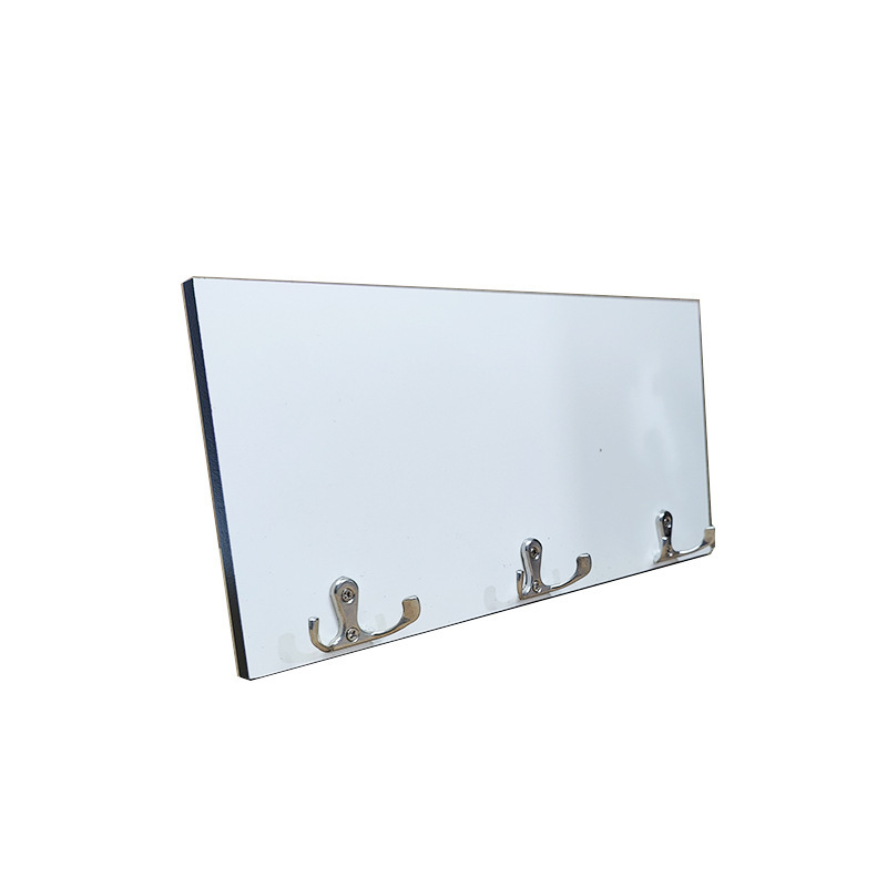 MKH05-Sublimation MDF Clothes/Key hanger-3 Hooks