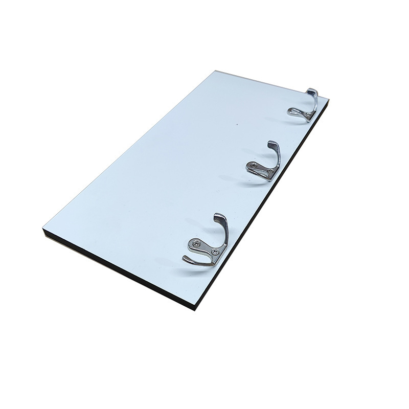 MKH05-Sublimation MDF Clothes/Key hanger-3 Hooks