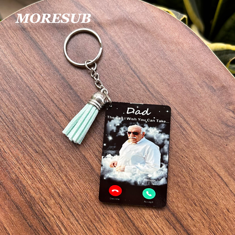 KRP45-Sublimation MDF Rectangle Keychain With Tassel