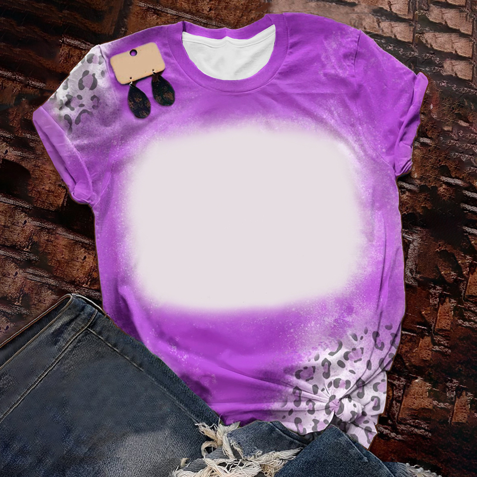 BCT22-Sublimation Bleach T-shirt