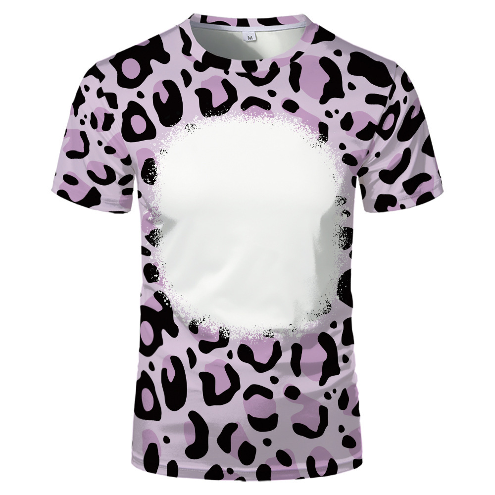 BCT16-Sublimation Animal Texture Bleach T-shirt