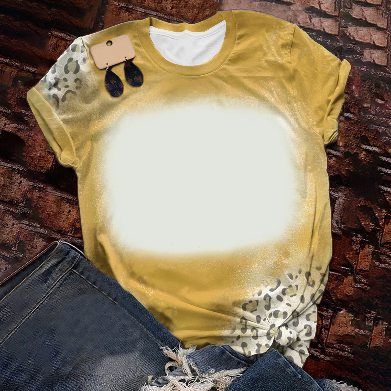 BCT22-Sublimation Bleach T-shirt