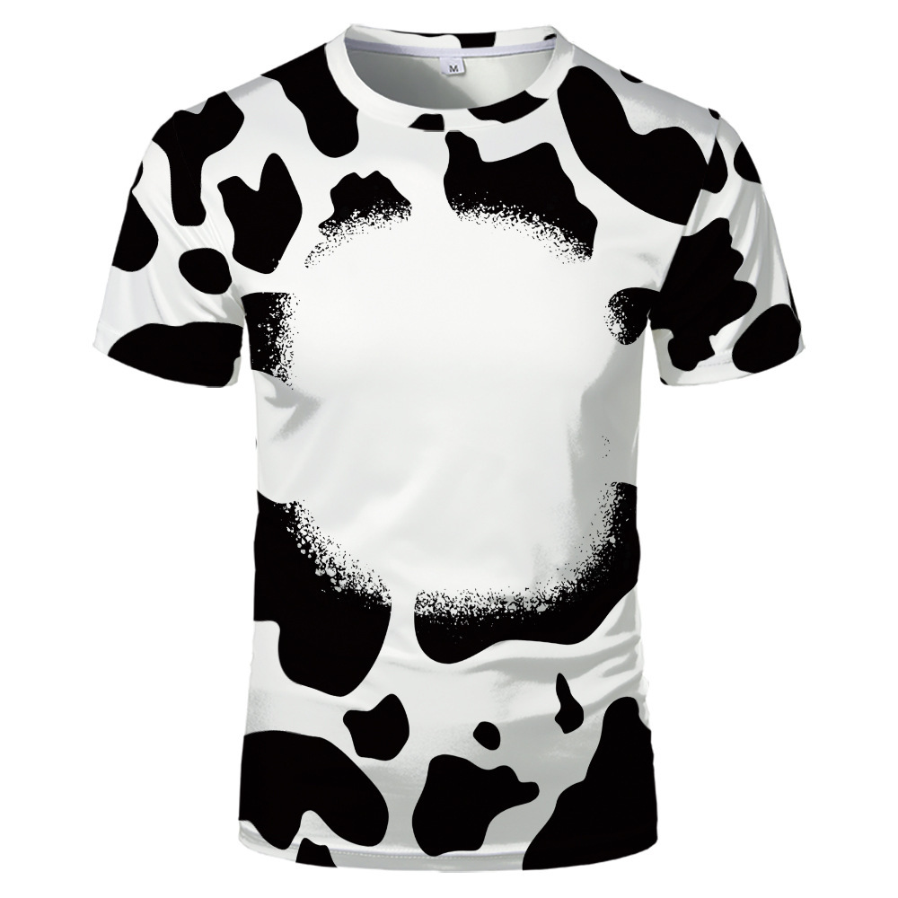 BCT16-Sublimation Animal Texture Bleach T-shirt