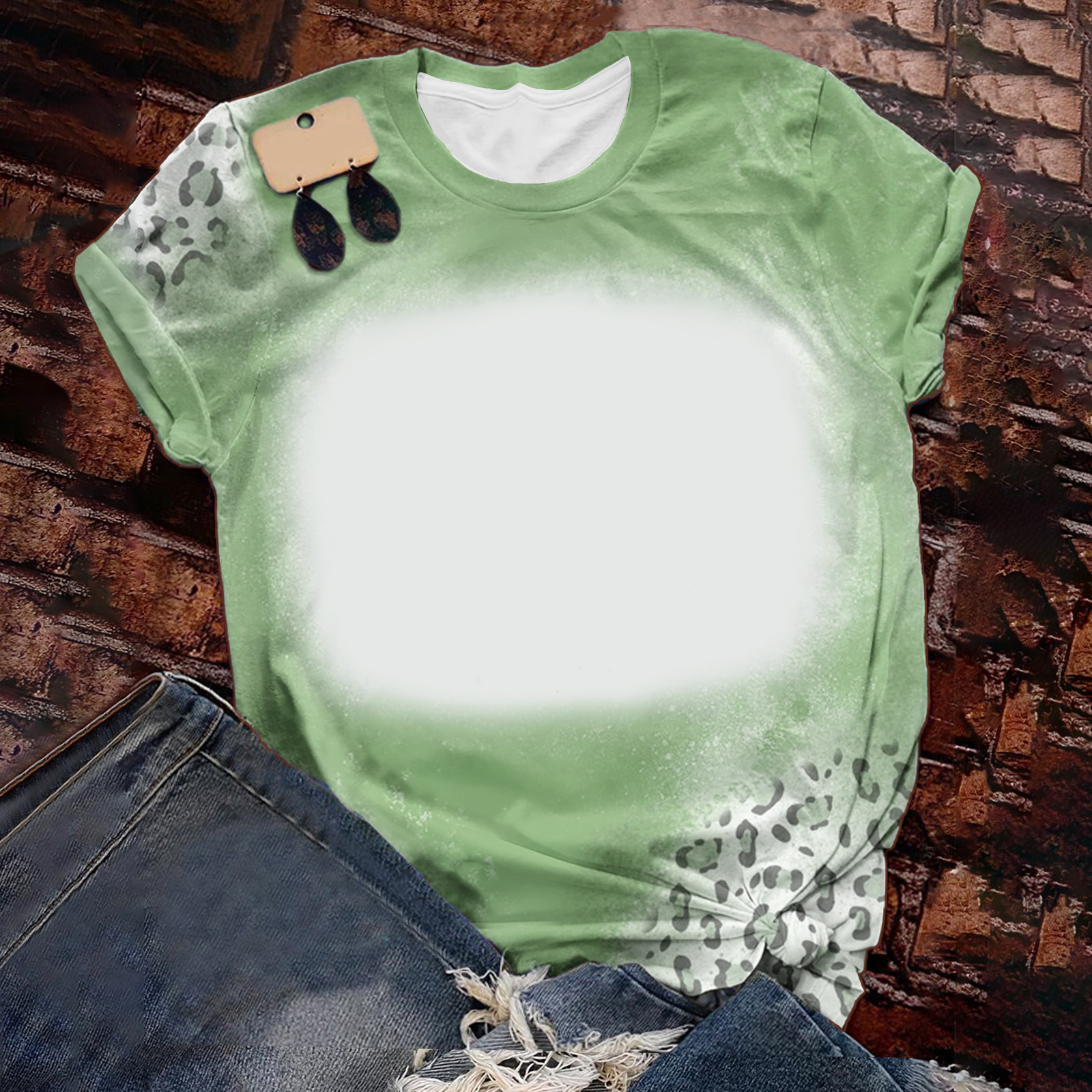 BCT22-Sublimation Bleach T-shirt