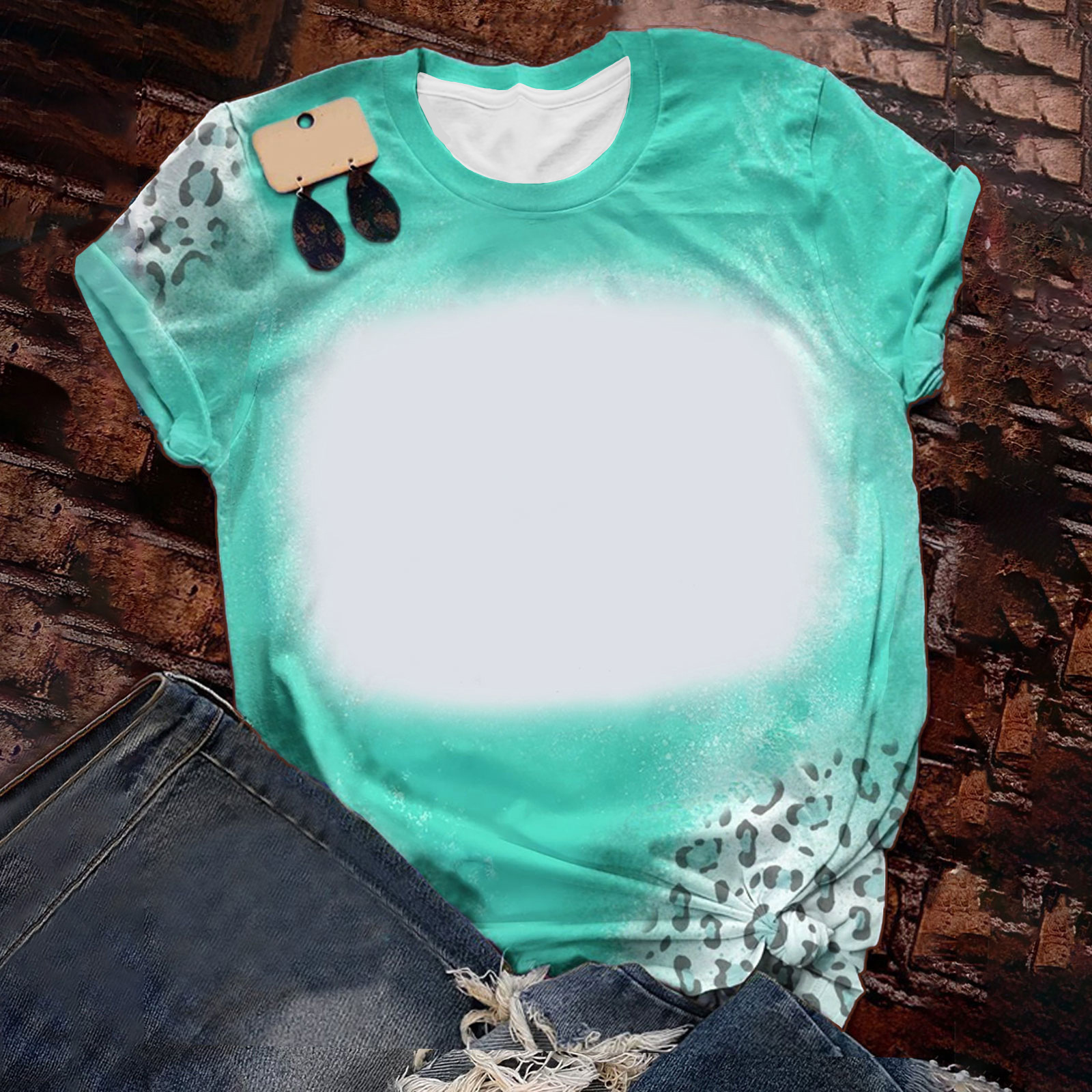 BCT22-Sublimation Bleach T-shirt