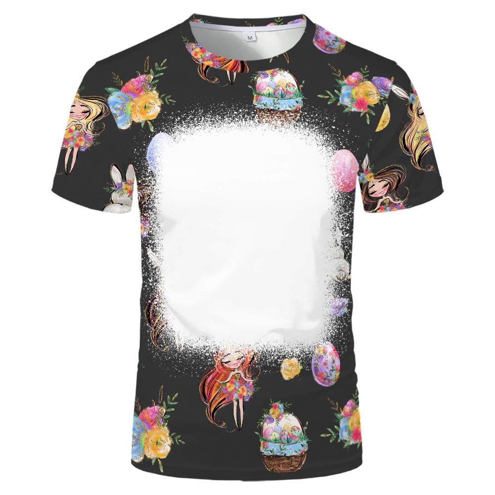 BCT18-Sublimation Easter Bleach T-shirt