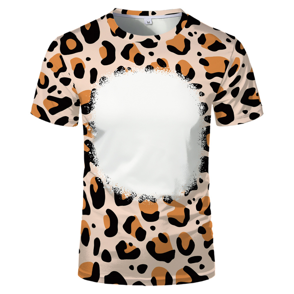 BCT16-Sublimation Animal Texture Bleach T-shirt